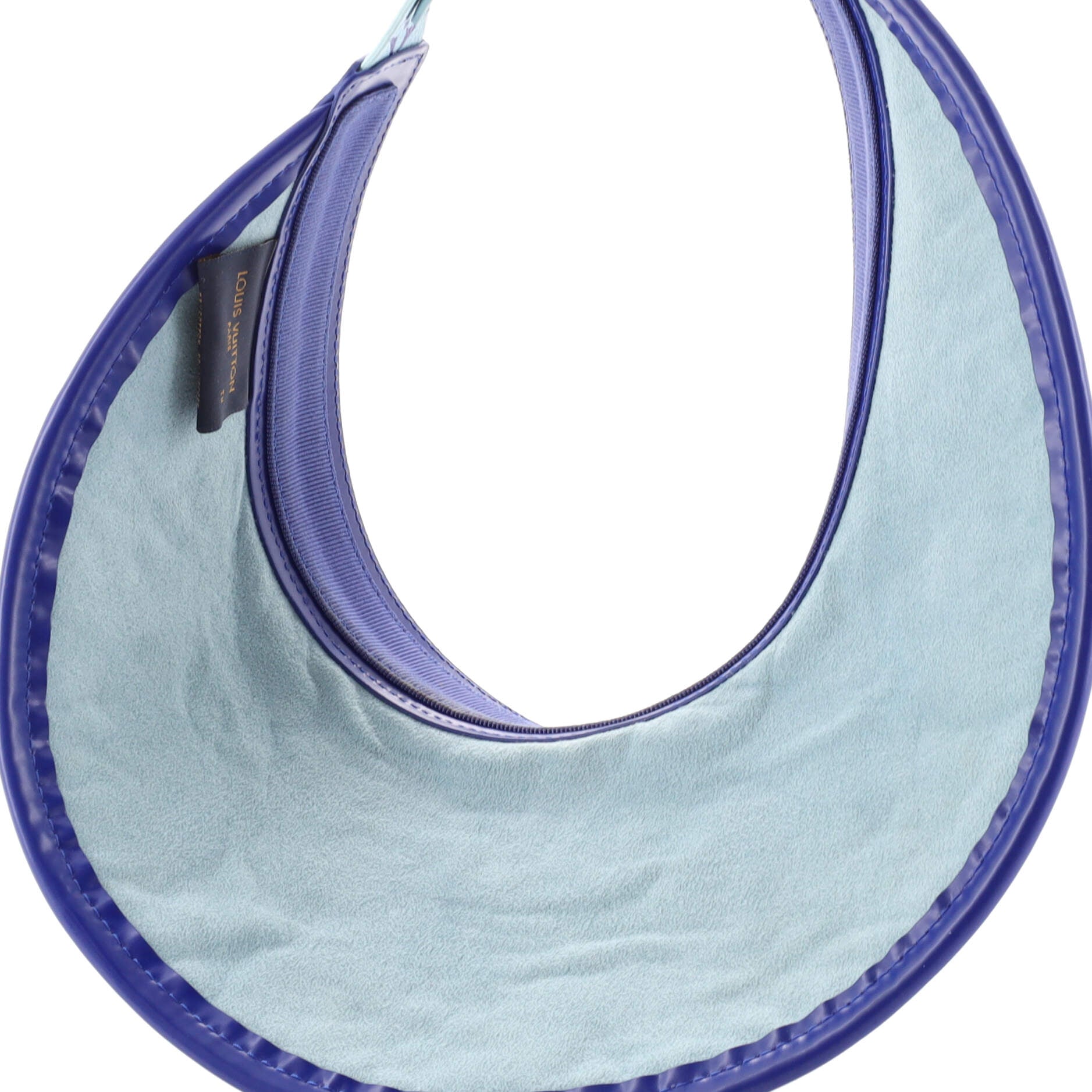 Strawgram Visor Monogram Raffia with Leather