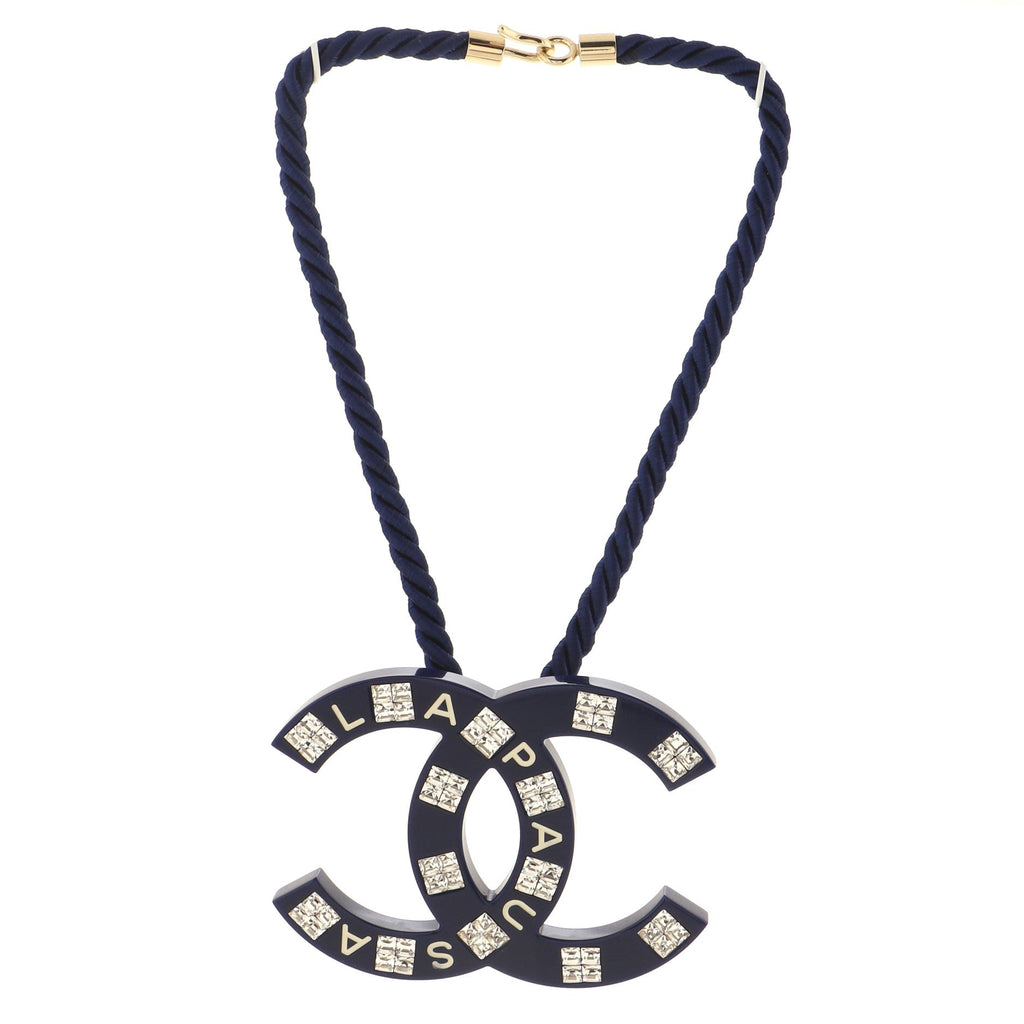 La Pausa CC Choker Necklace Cord with Resin and Crystals