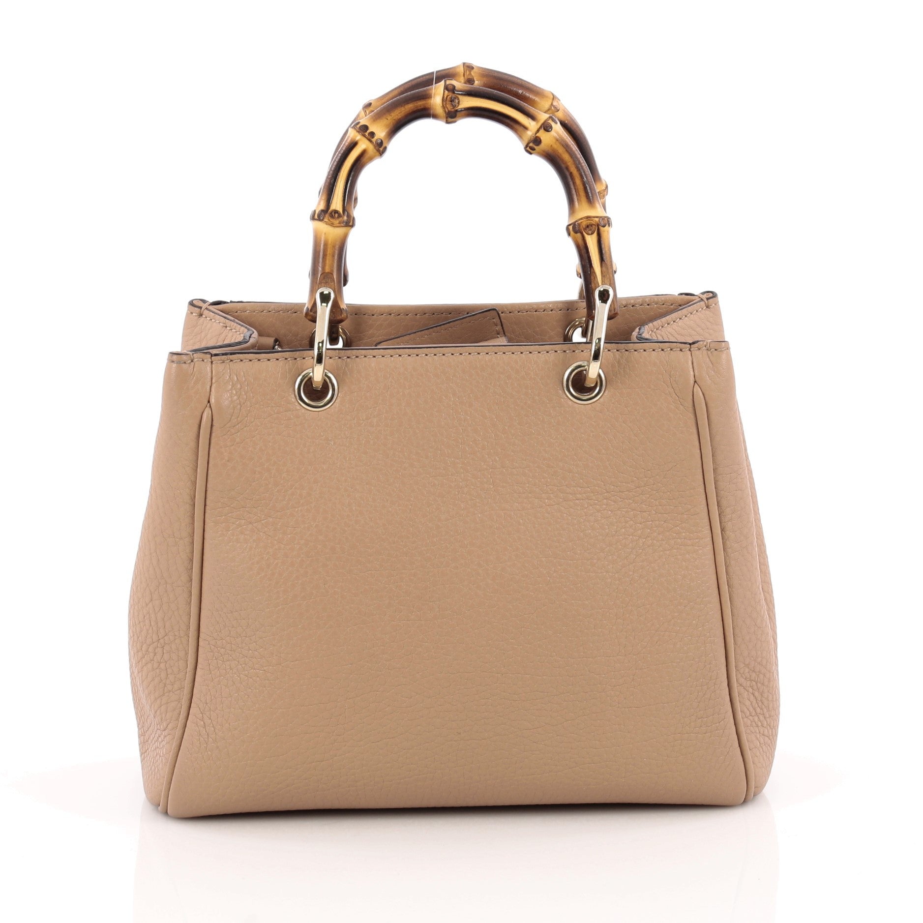 Bamboo Shopper Tote Leather Mini