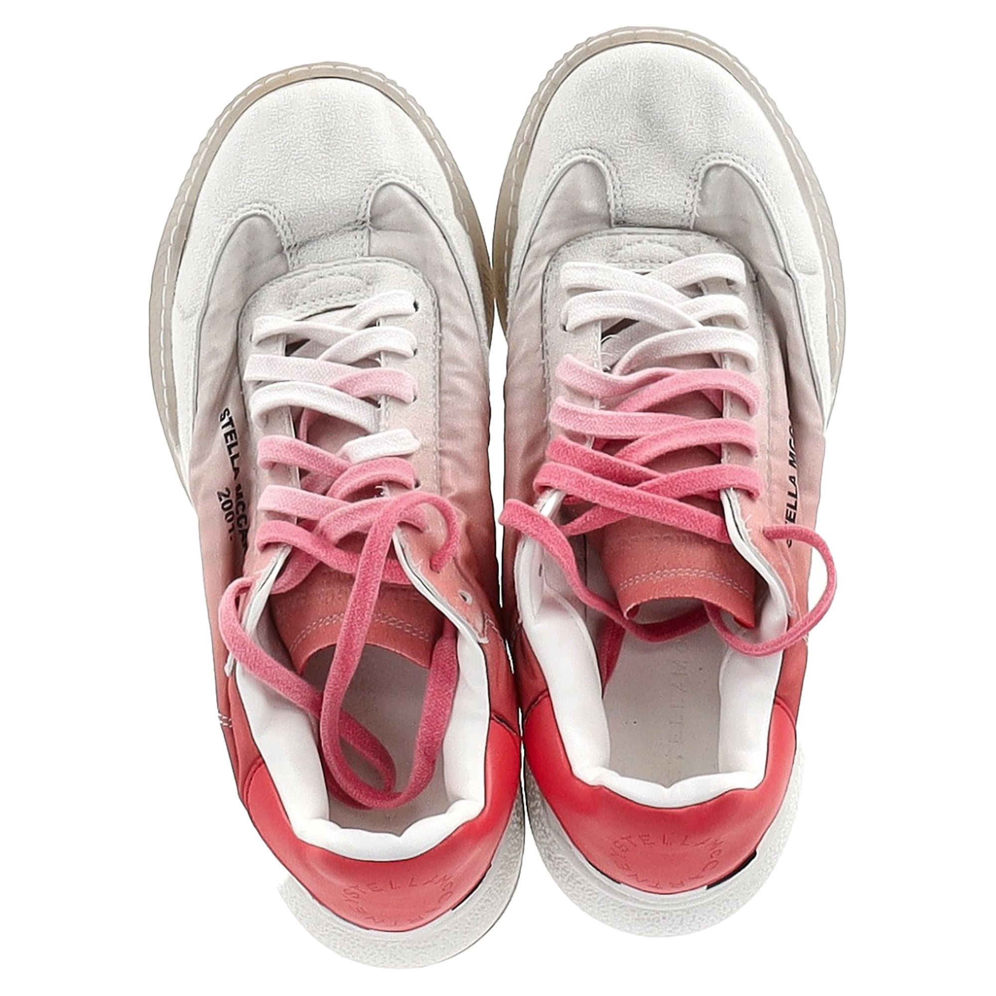 Women's Stella Mccartney Loop Ombre Sneakers in Pink and White Polyester