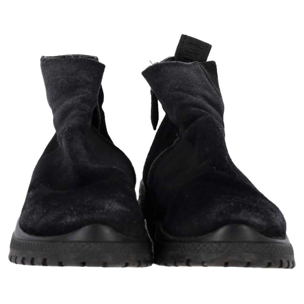 Women's Miu Miu Zipped Ankle Boots in Black Suede