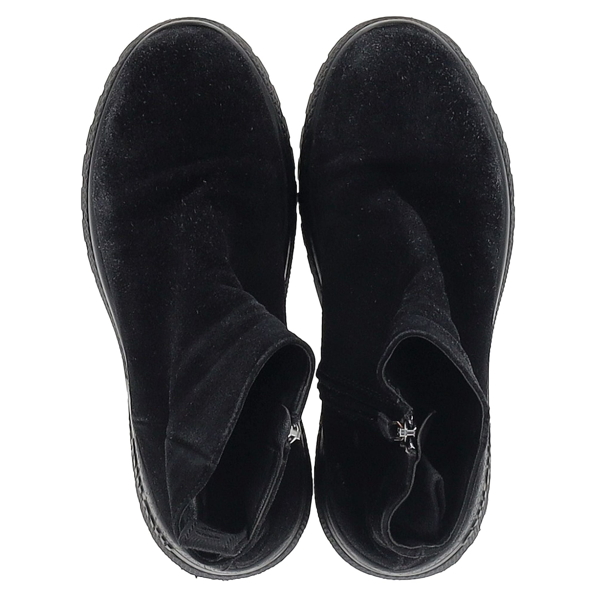 Women's Miu Miu Zipped Ankle Boots in Black Suede