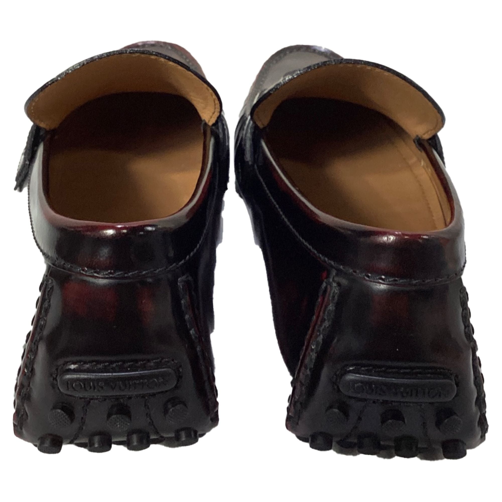 Louis Vuitton Hockenheim Slip-On Loafers in Burgundy Leather