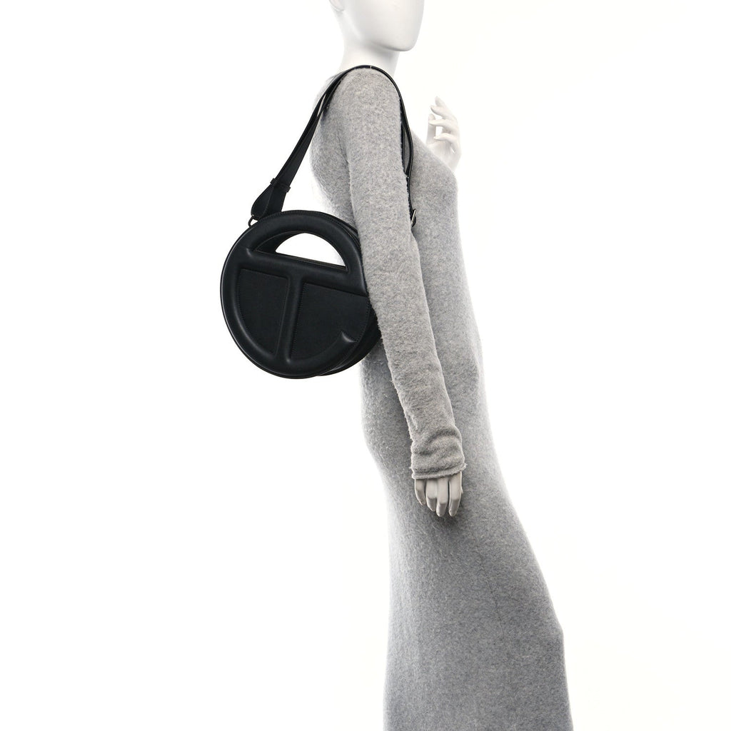 Vegan Leather Major Circle Bag Black