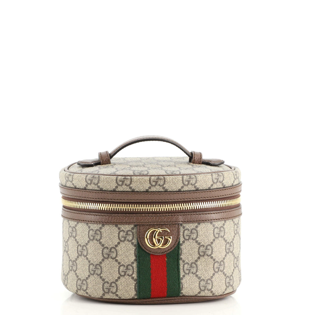 Ophidia Top Handle Cosmetic Case GG Coated Canvas Mini