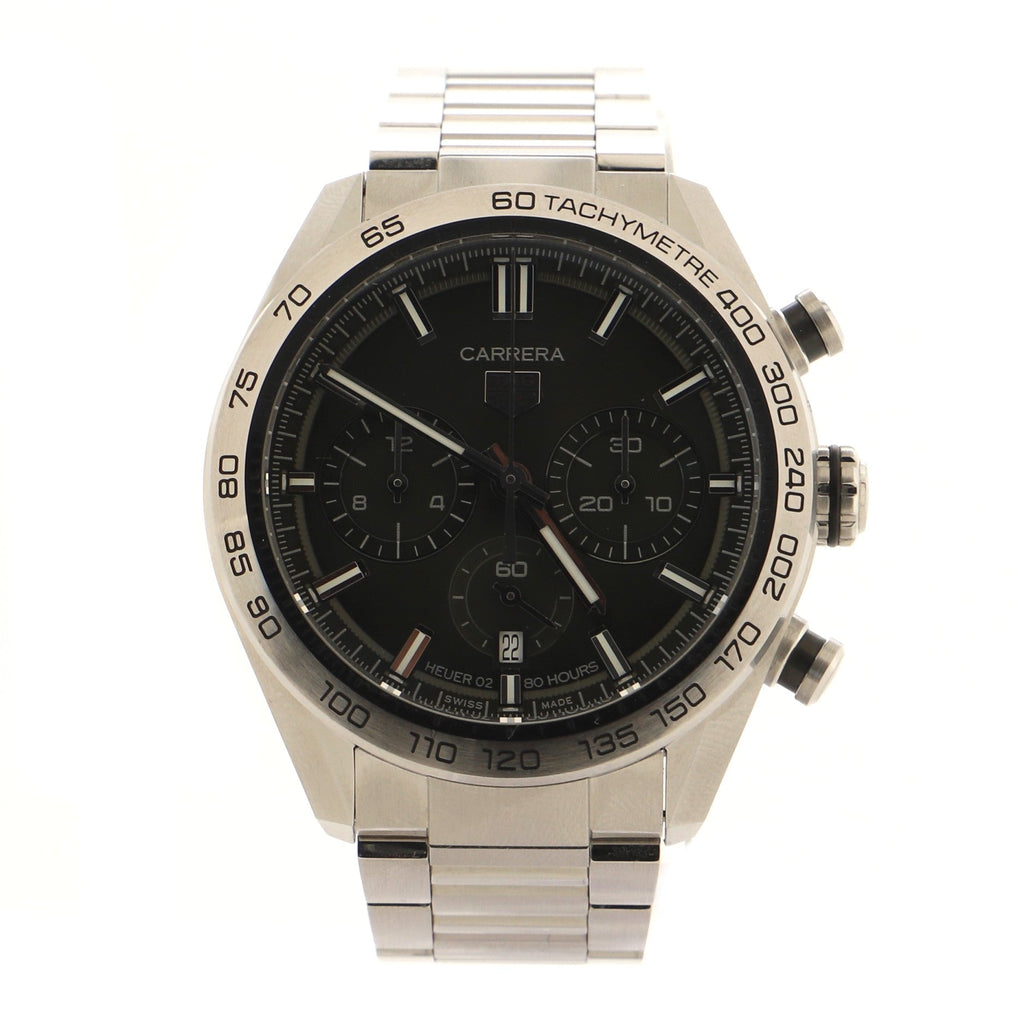 Carrera Calibre Heuer 02 Chronograph Automatic Watch Stainless Steel 44