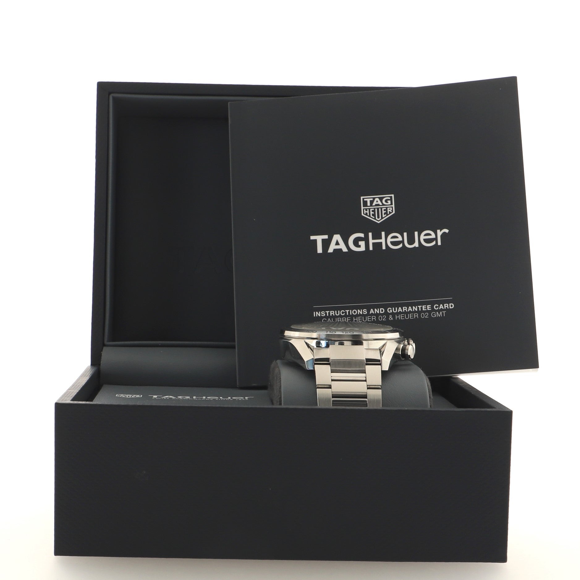 Carrera Calibre Heuer 02 Chronograph Automatic Watch Stainless Steel 44