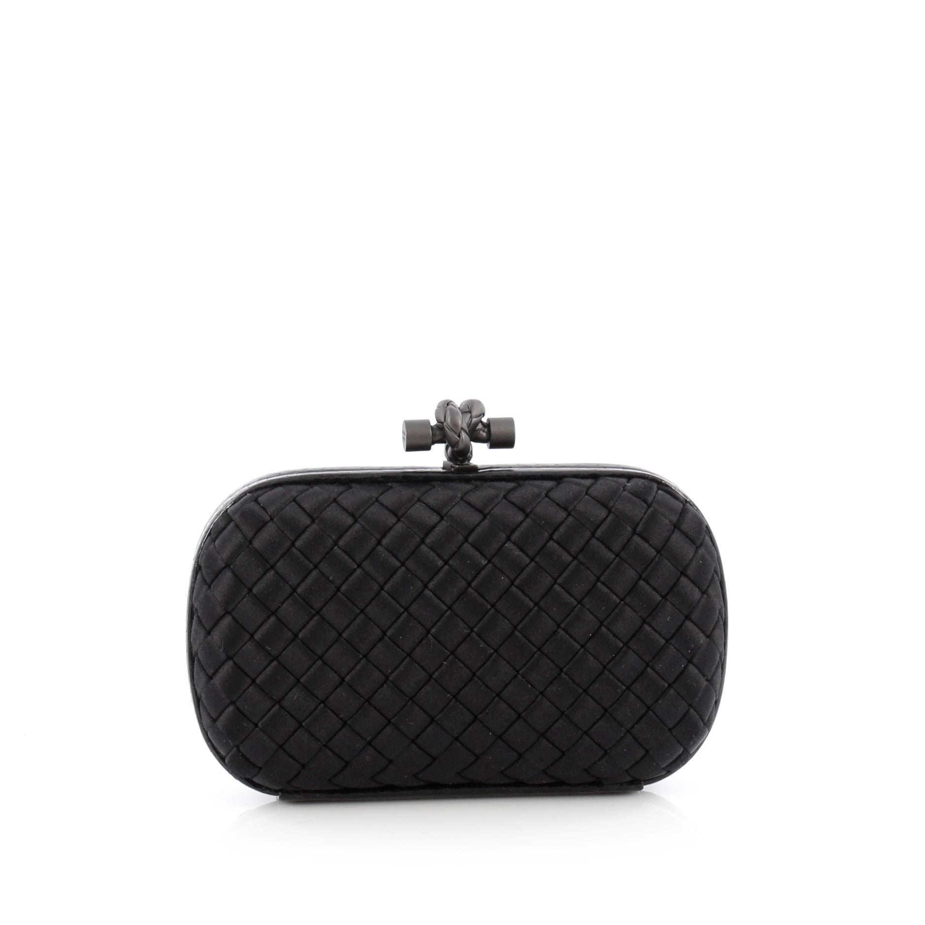 Box Knot Clutch Intrecciato Satin Small