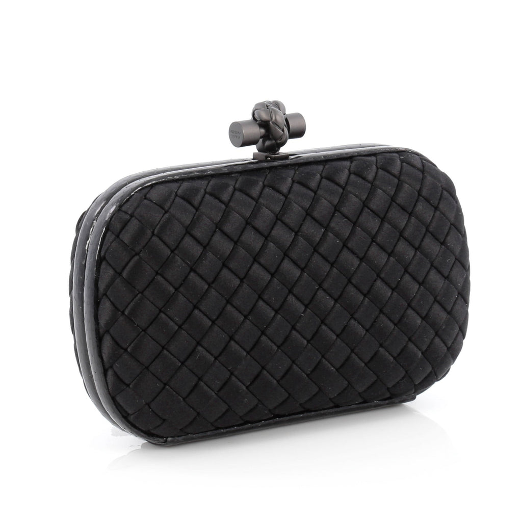Box Knot Clutch Intrecciato Satin Small