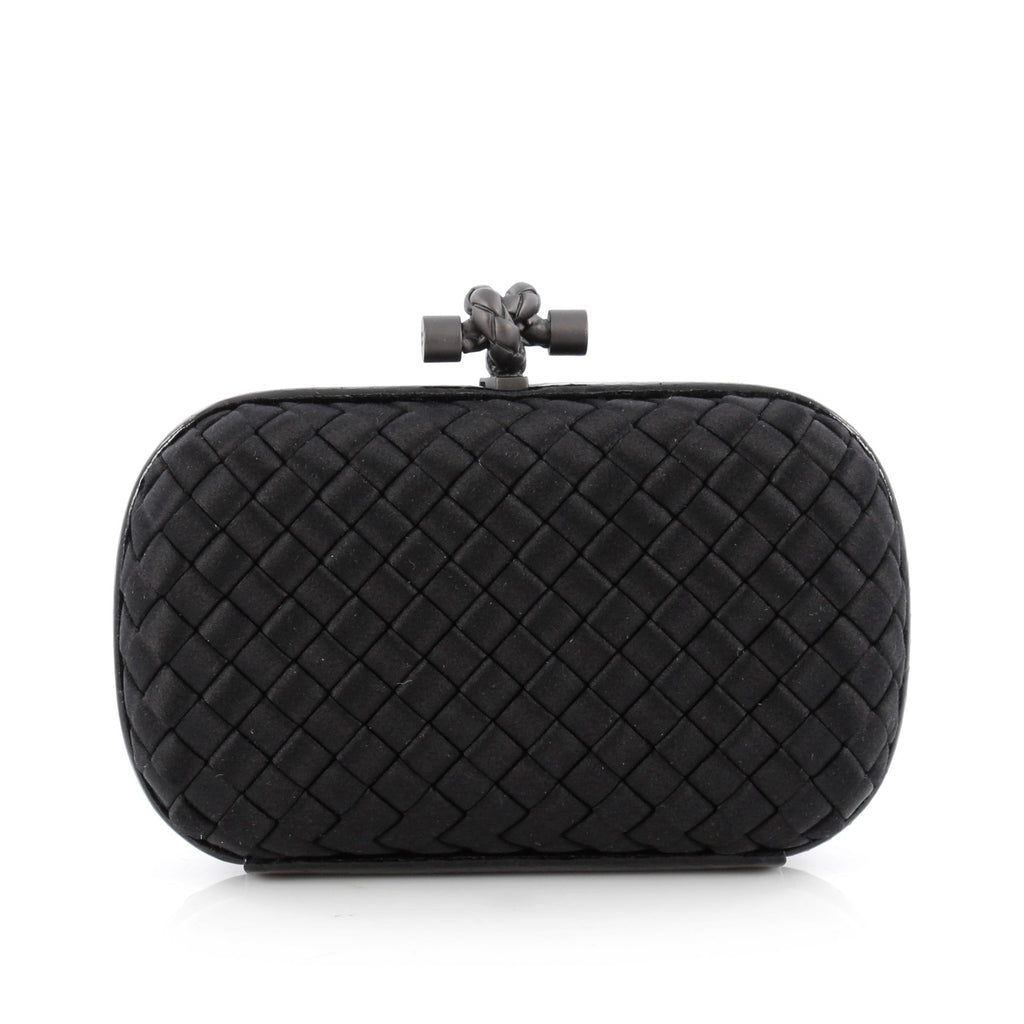 Box Knot Clutch Intrecciato Satin Small