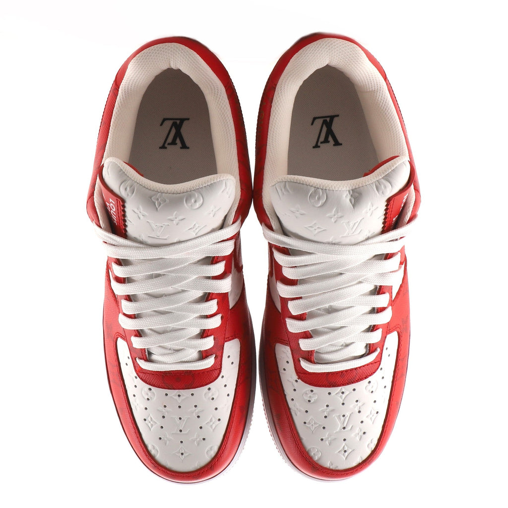 x Nike Air Force 1 Low-Top Sneakers Monogram Embossed Leather