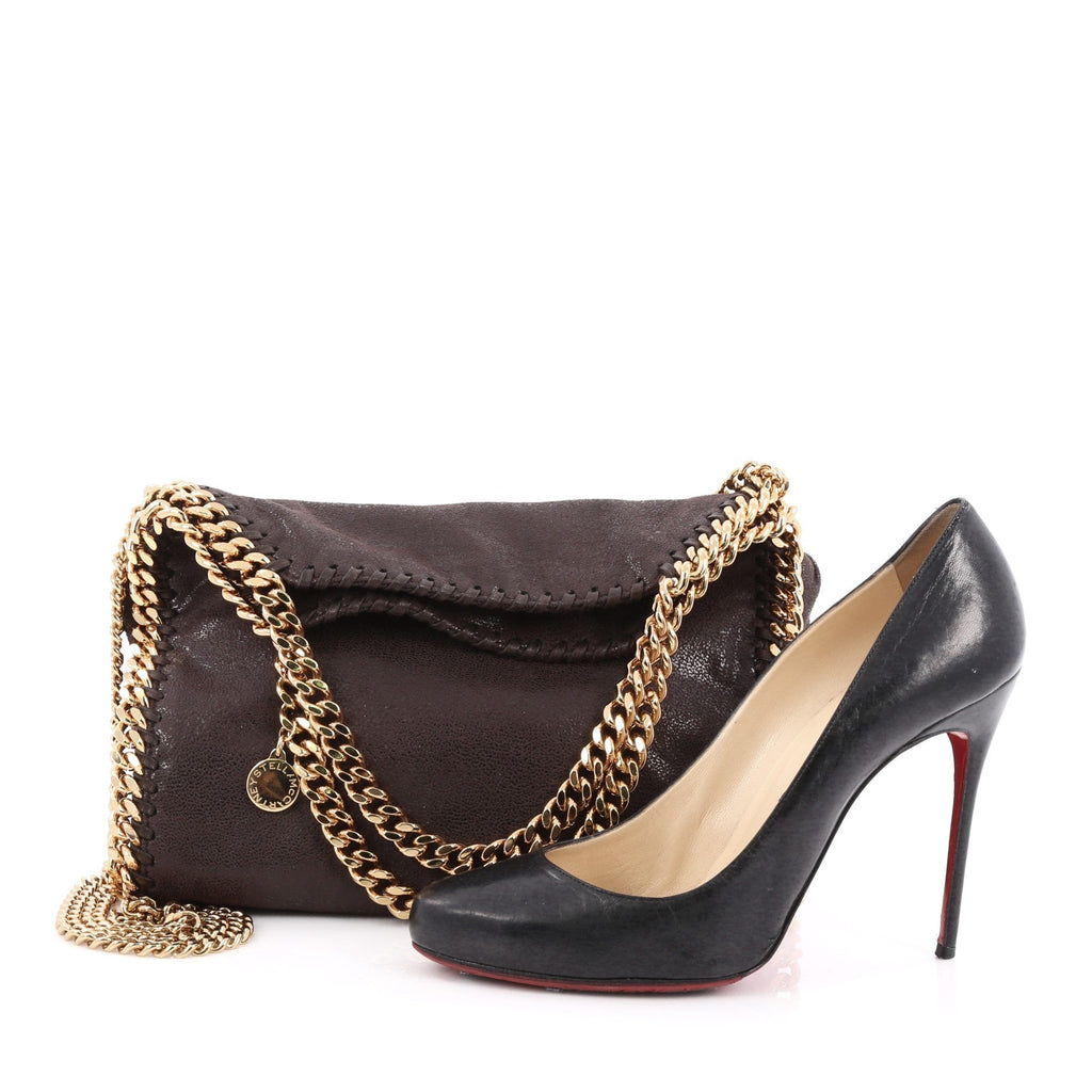Falabella Fold Over Crossbody Bag Shaggy Deer Mini