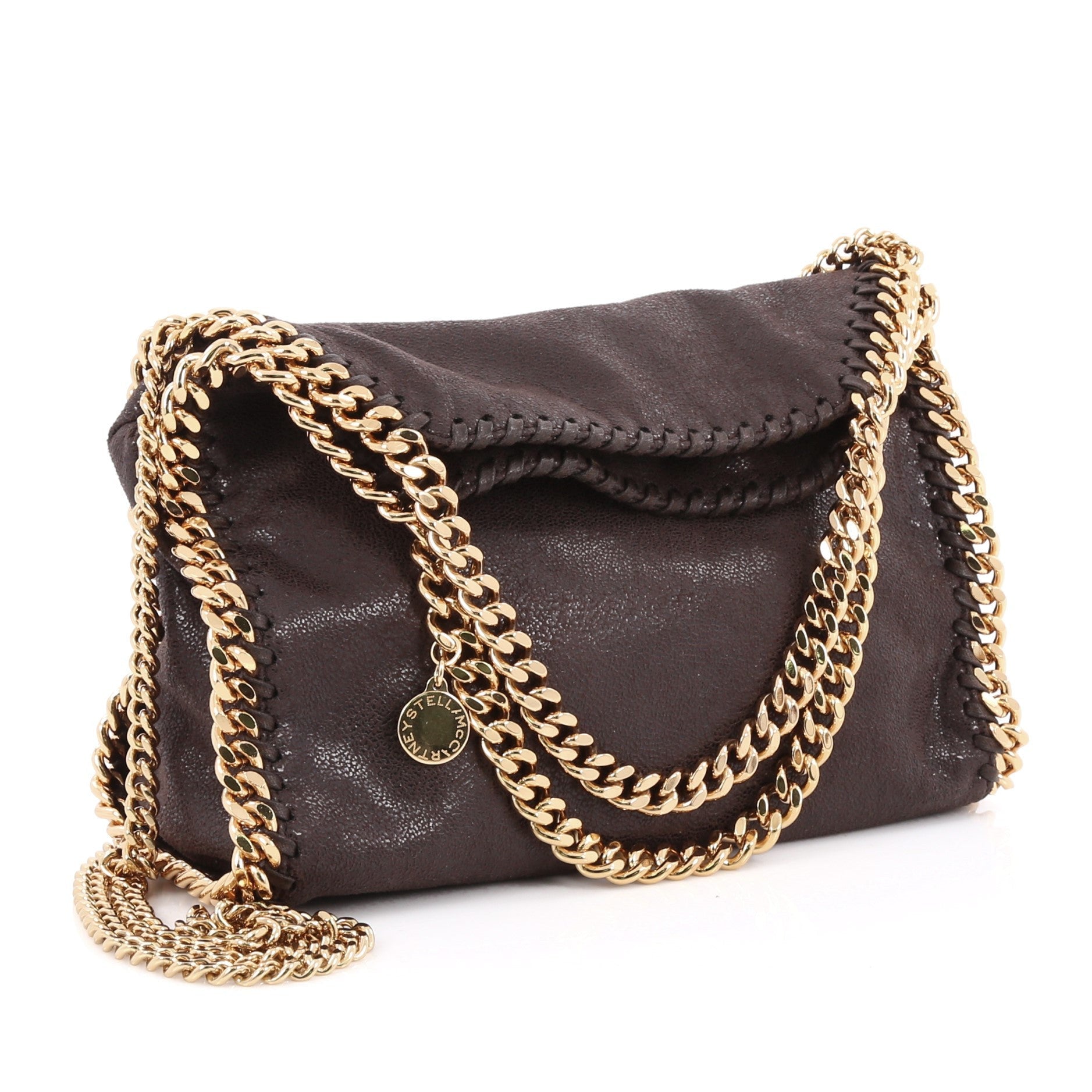 Falabella Fold Over Crossbody Bag Shaggy Deer Mini