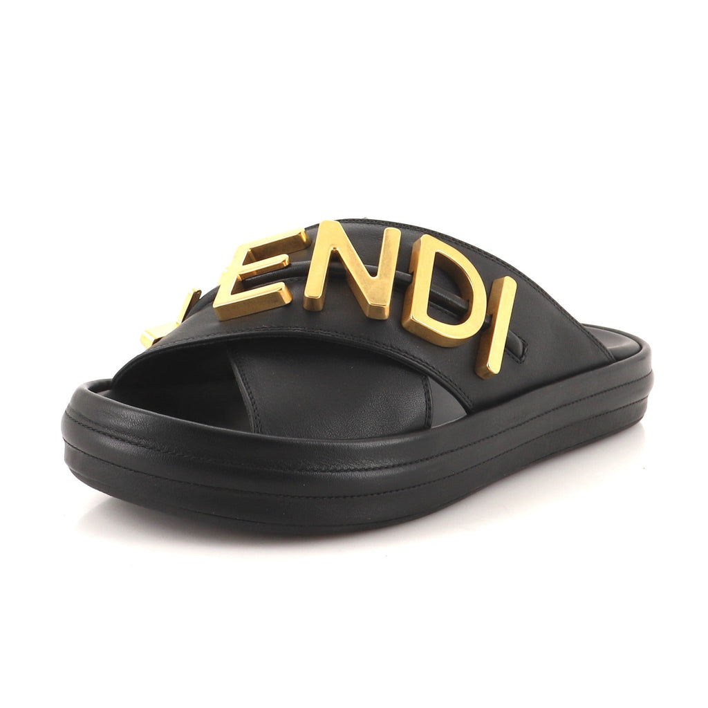 Fendigraphy Slides Leather