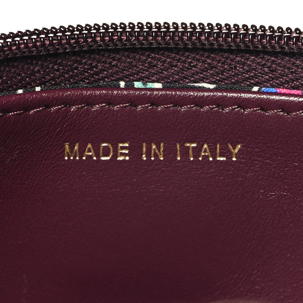 Caviar Quilted Embossed CC Wallet On Chain WOC Dark Burgundy