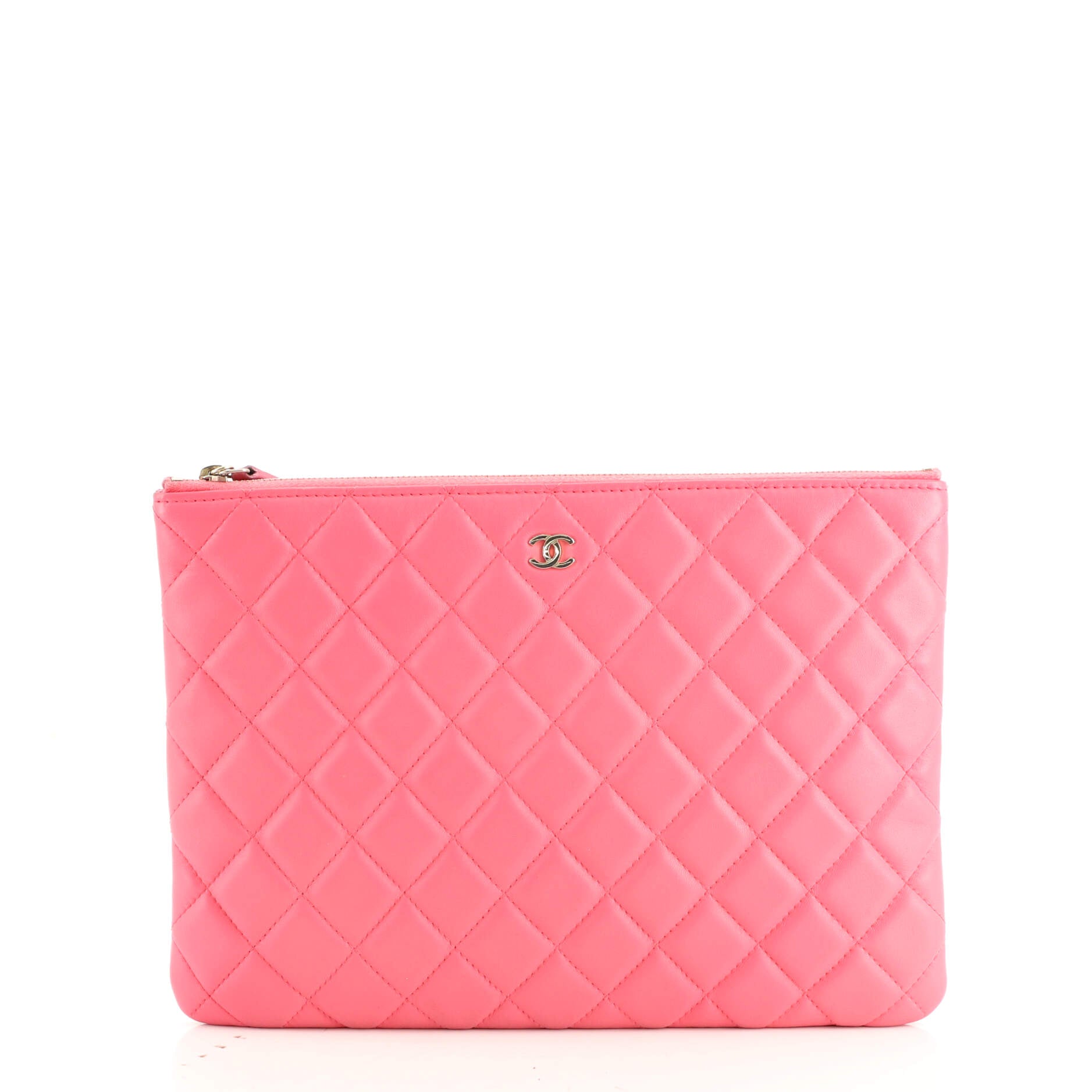 CC Casino O Case Clutch Quilted Lambskin Medium