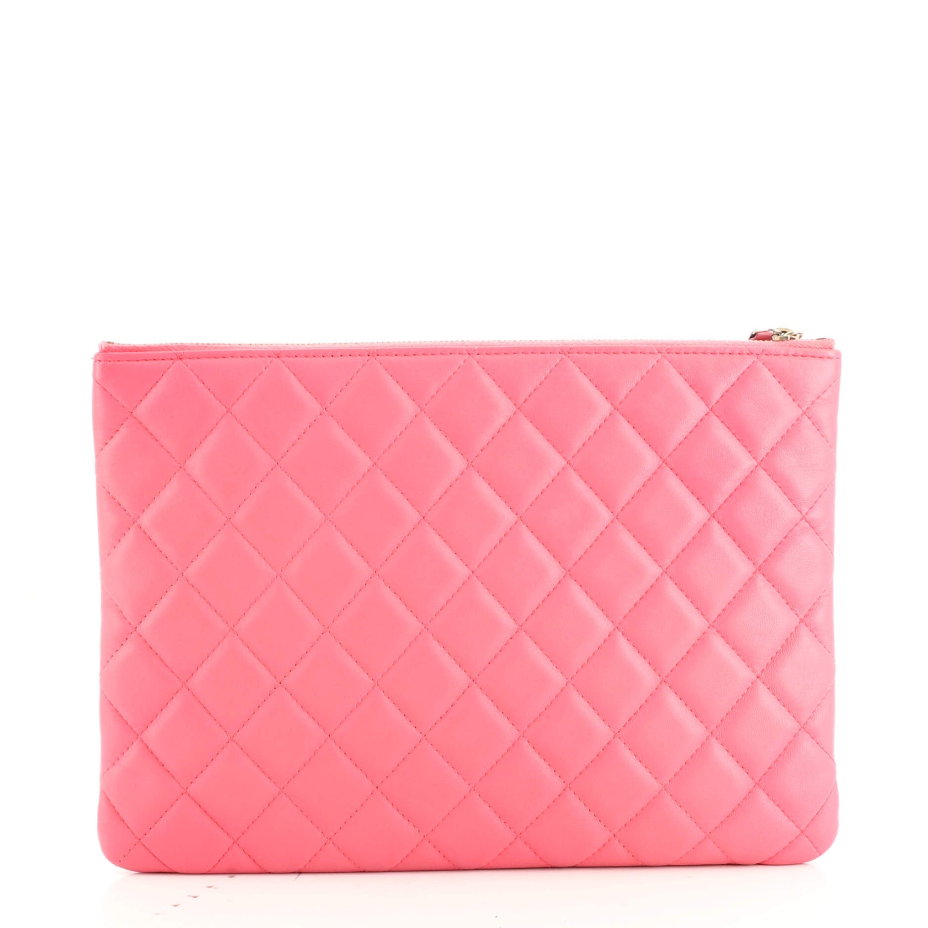CC Casino O Case Clutch Quilted Lambskin Medium