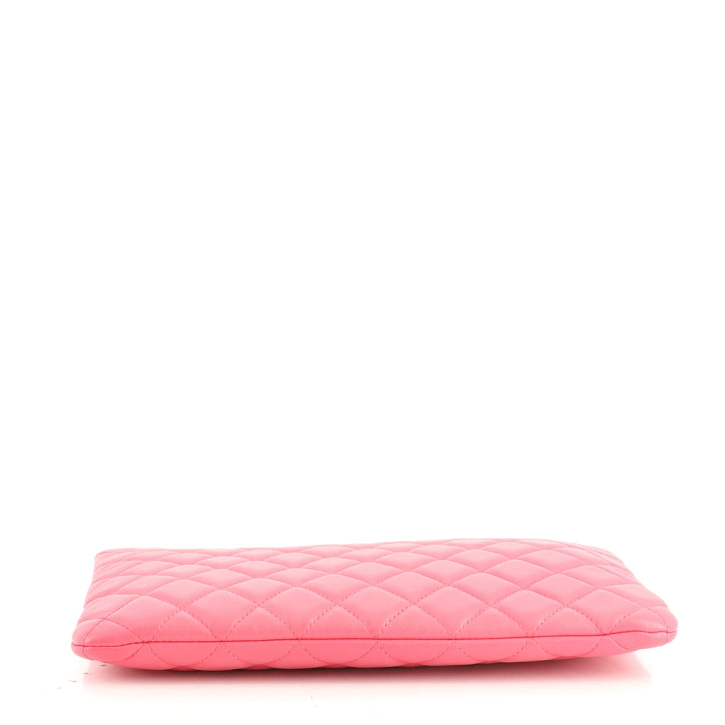 CC Casino O Case Clutch Quilted Lambskin Medium