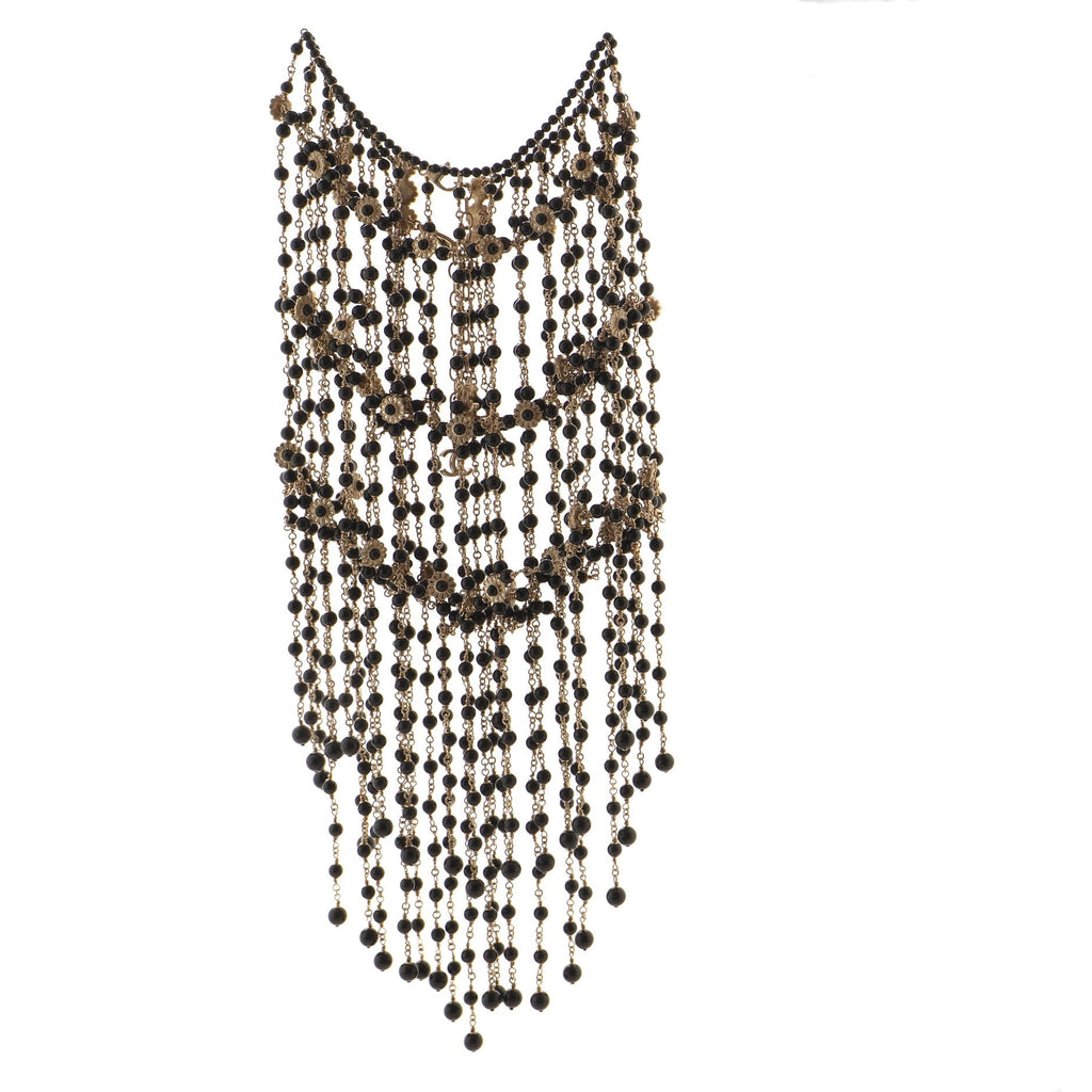 Paris in Rome Cape Necklace Metal and Beads
