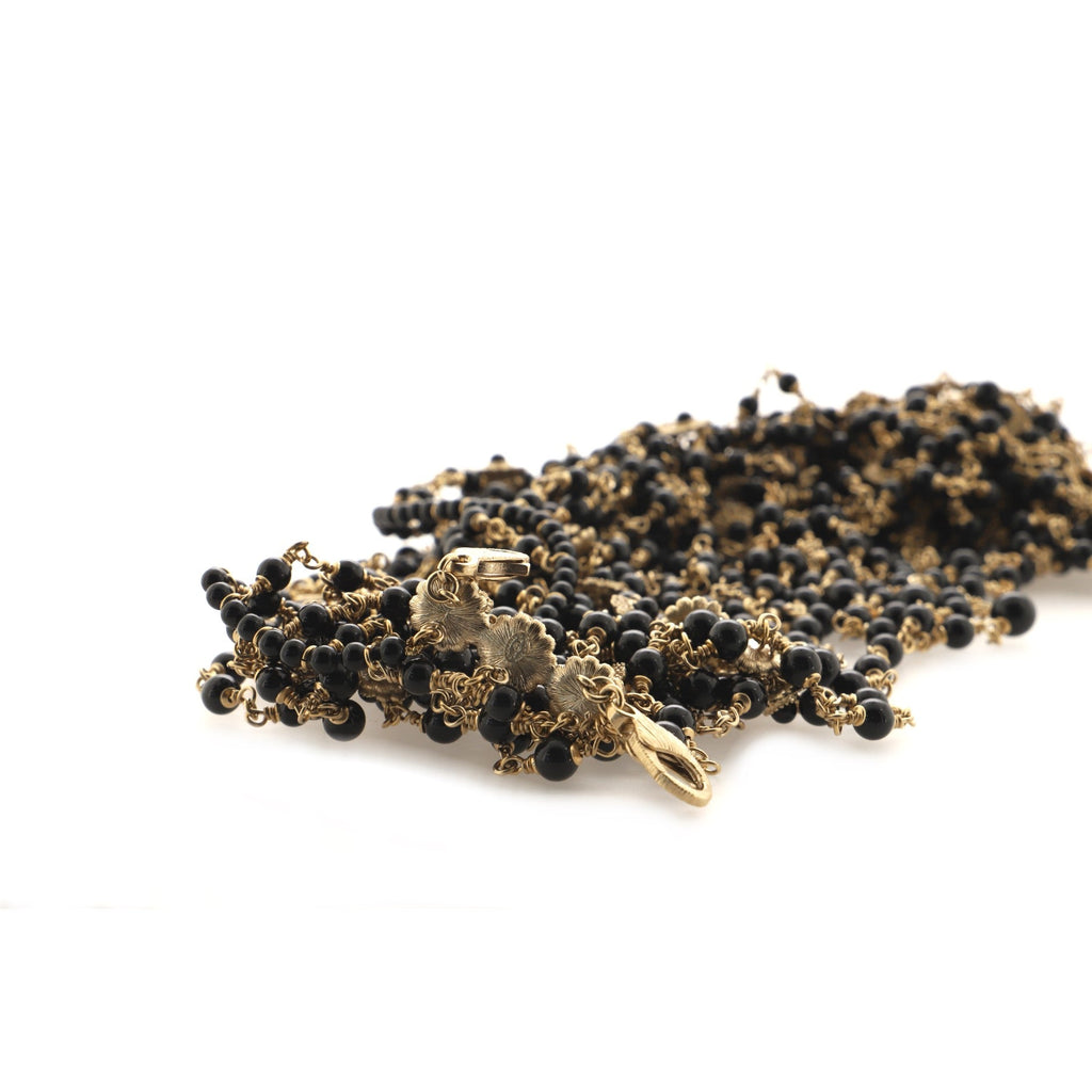Paris in Rome Cape Necklace Metal and Beads