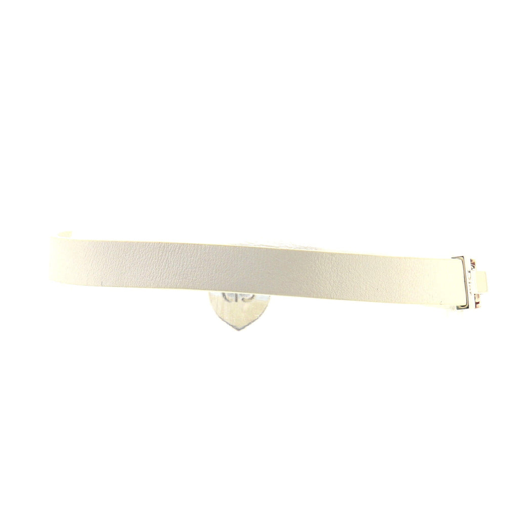 Bee on Heart Choker Necklace Metal with Leather