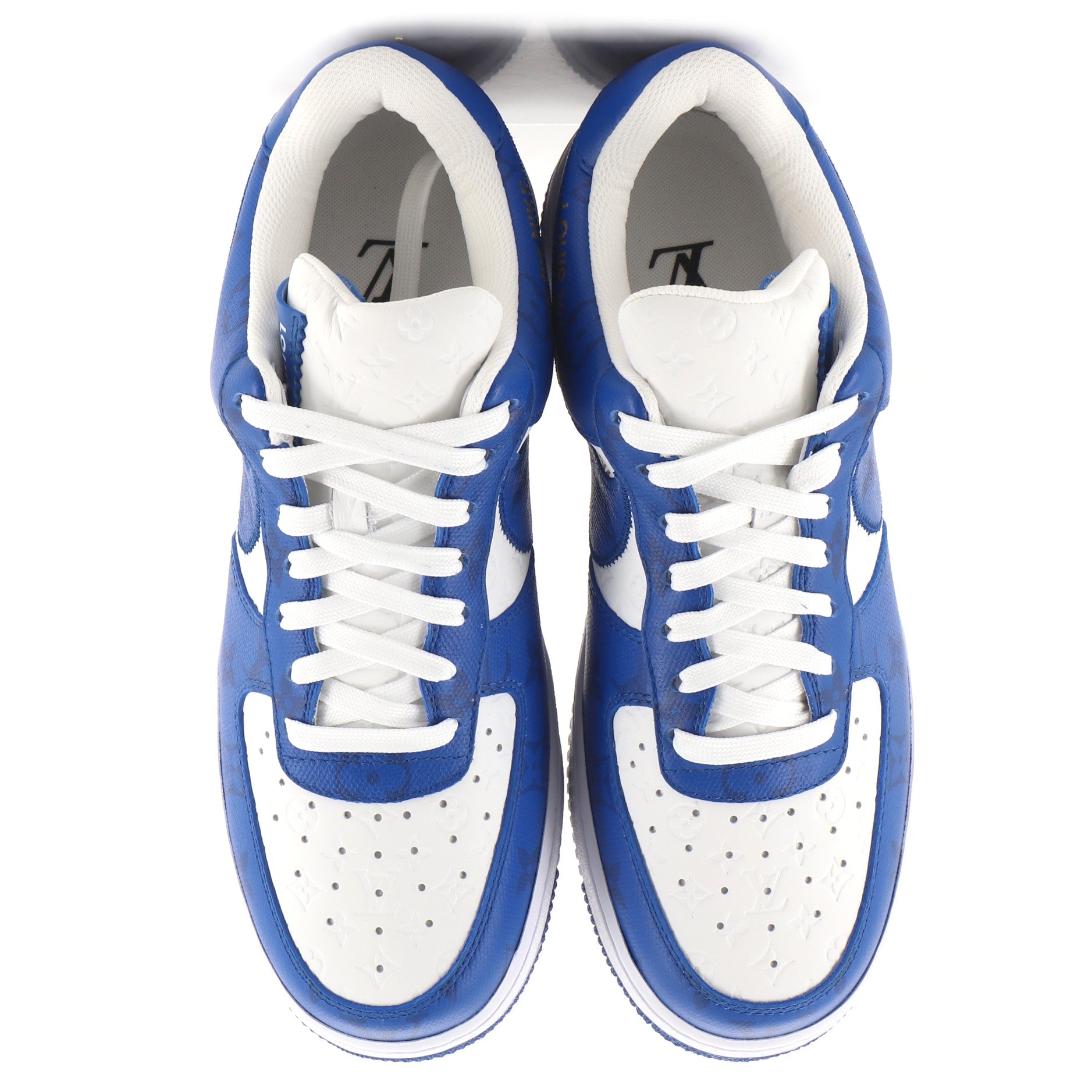 x Nike Air Force 1 Low-Top Sneakers Monogram Embossed Leather