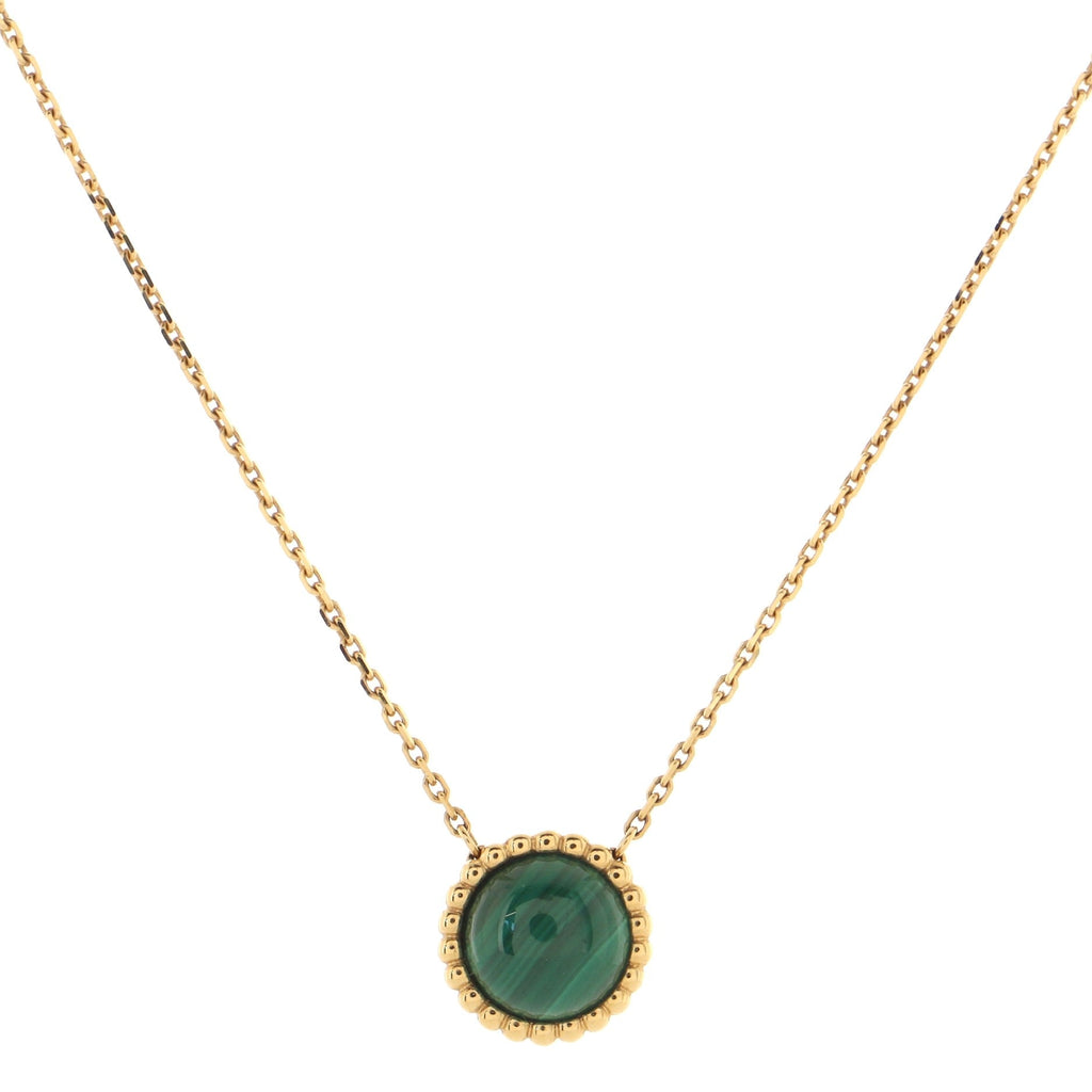 Perlee Couleurs Pendant Necklace 18K Yellow Gold and Malachite