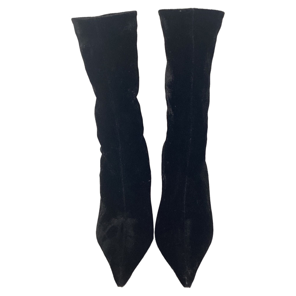 Women's Balenciaga Sock Ankle Boots in Black Velvet