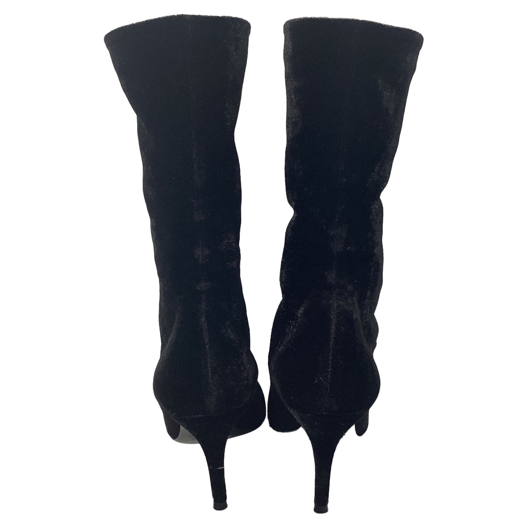 Women's Balenciaga Sock Ankle Boots in Black Velvet