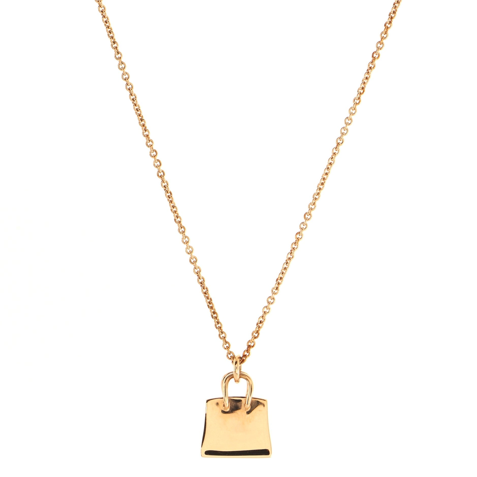 Birkin Amulette NM Pendant Necklace 18K Rose Gold and Diamonds