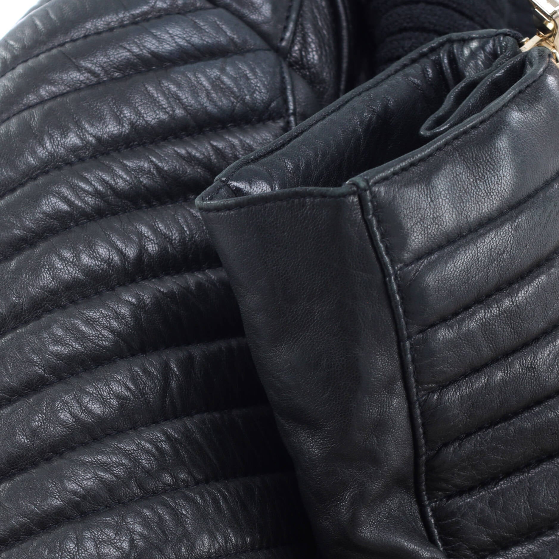 Men's Moto Biker Jacket Leather and Cotton