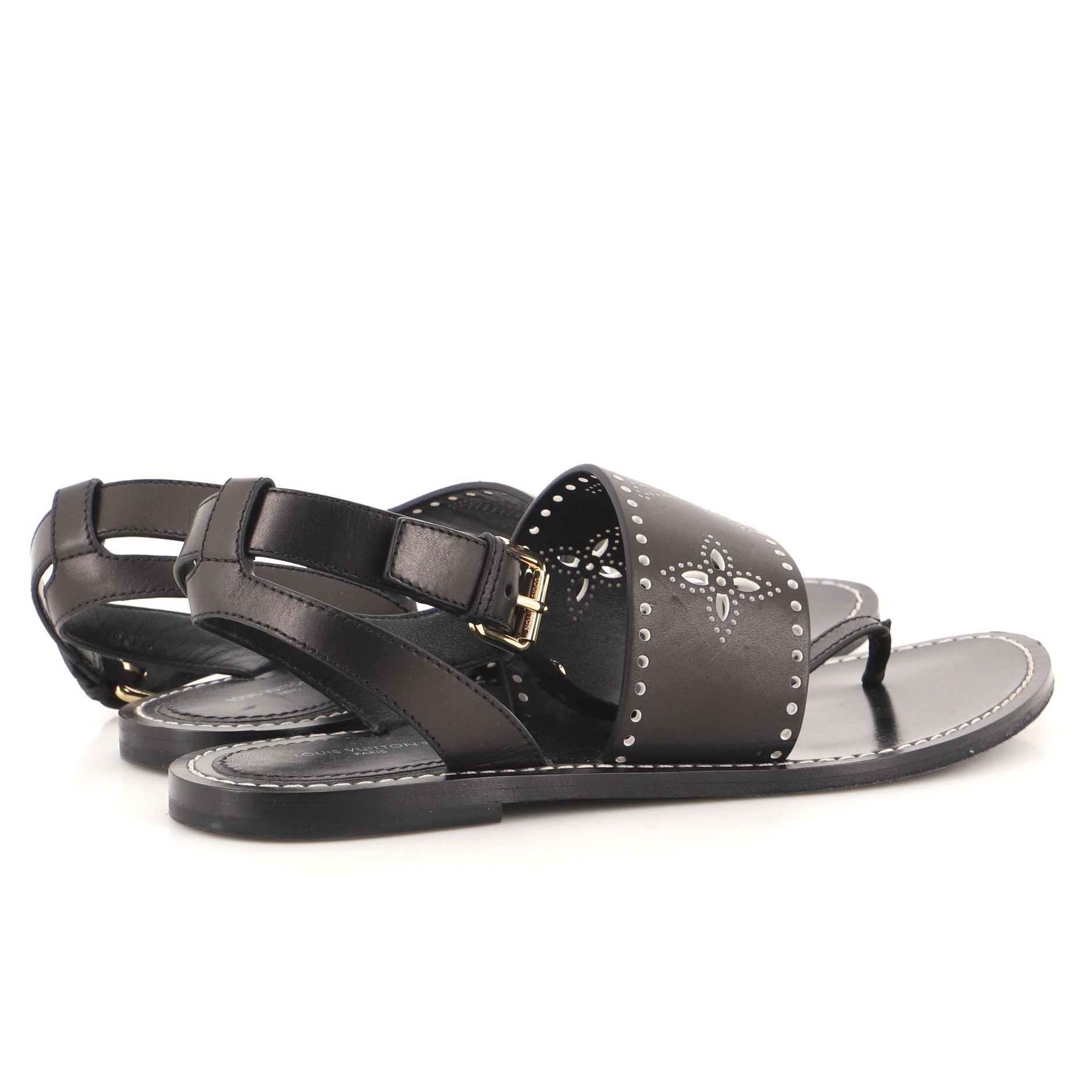 Women's Horizon Flat Sandals Perforated Leather