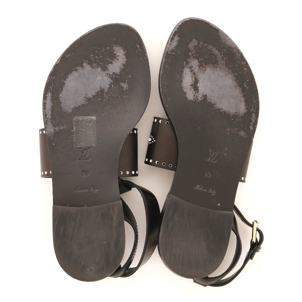 Women's Horizon Flat Sandals Perforated Leather
