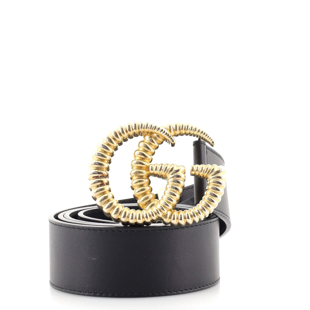 GG Torchon Belt Leather Wide 95