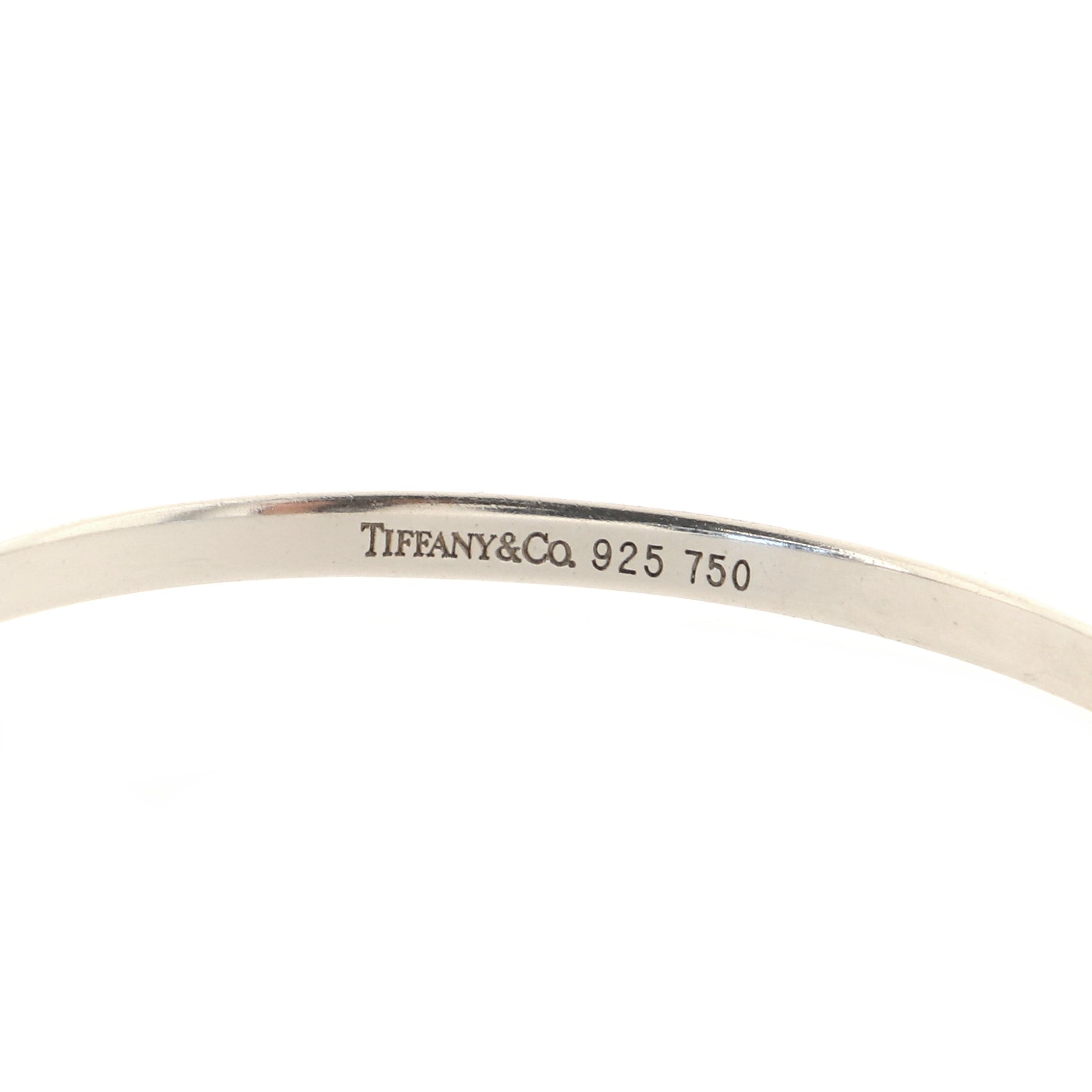 Hook and Eye Twist Bangle Bracelet Sterling Silver and 18K Yellow Gold