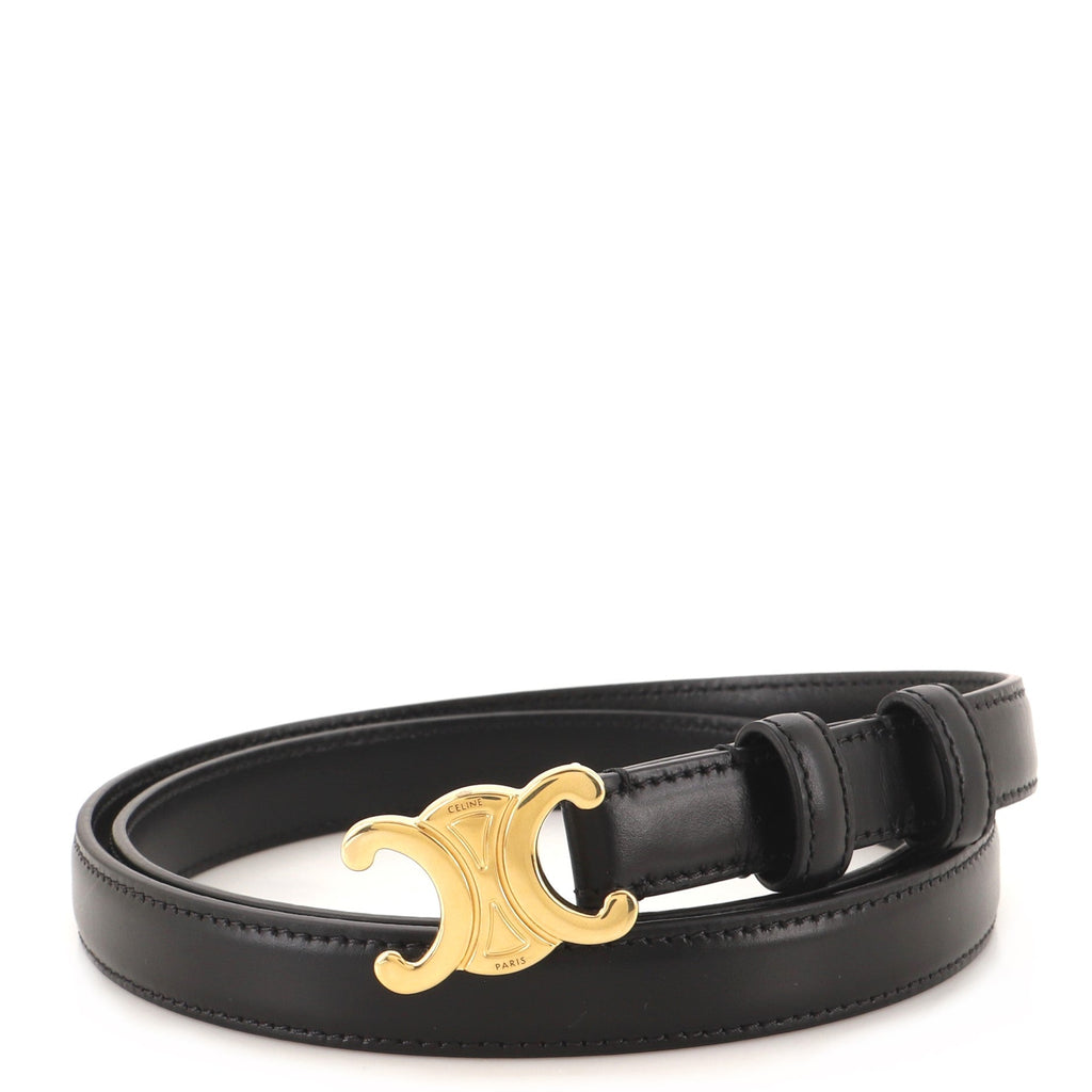 Triomphe Belt Leather and Metal Thin 85
