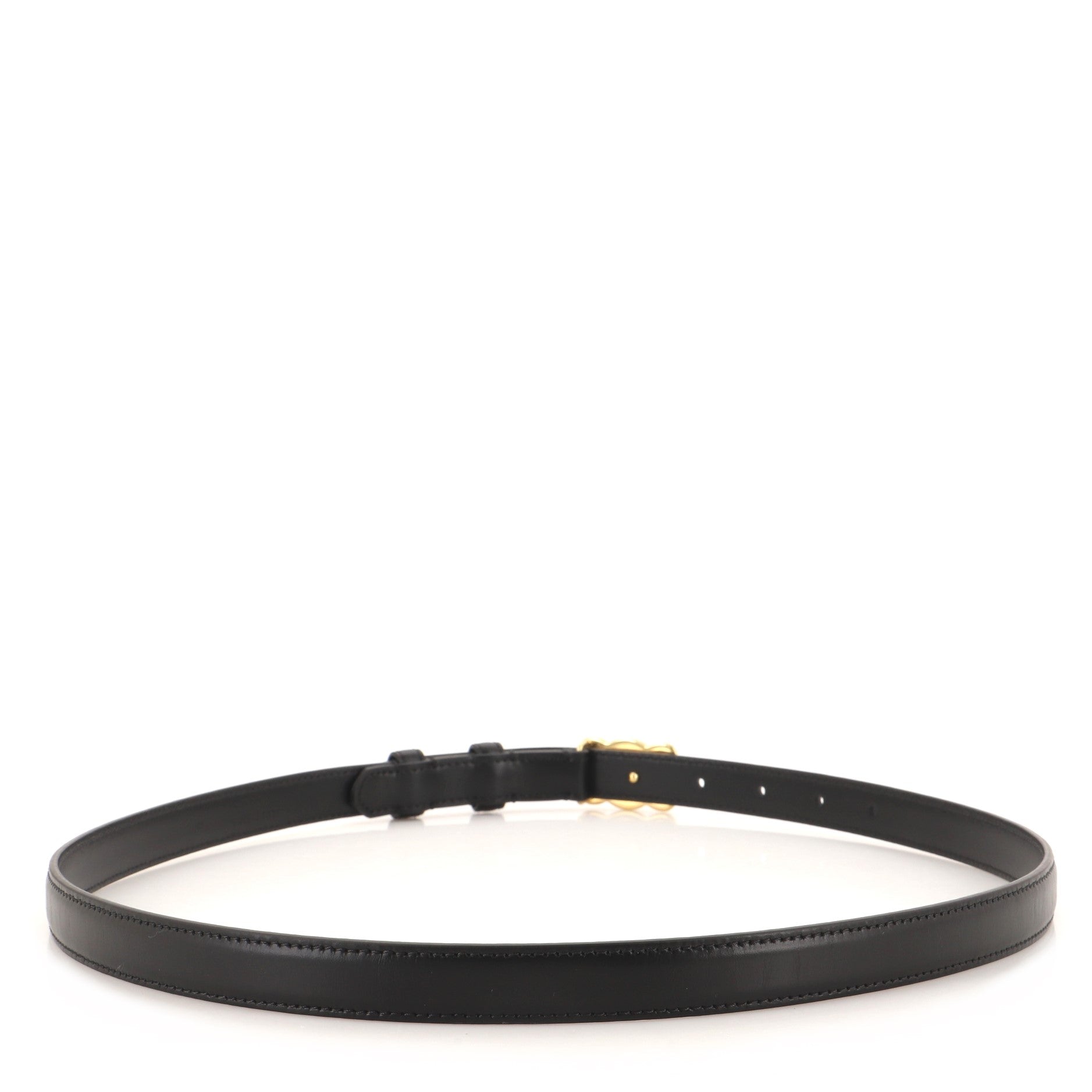 Triomphe Belt Leather and Metal Thin 85