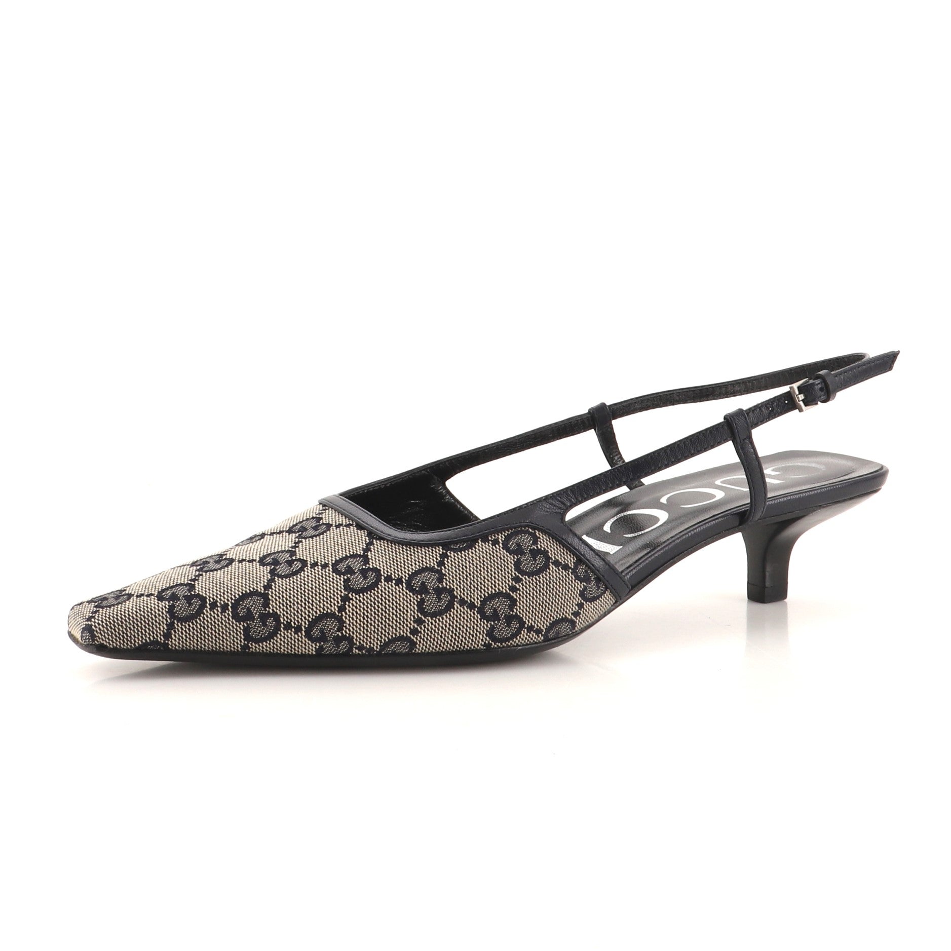 Women's Aria Slingback Pumps GG Canvas 75