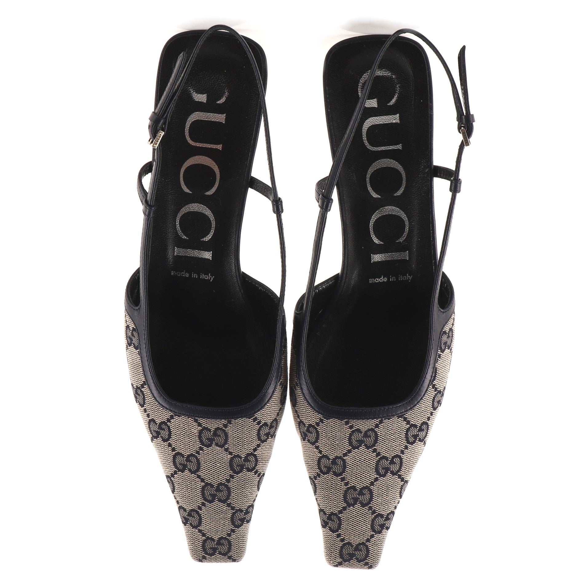 Women's Aria Slingback Pumps GG Canvas 75