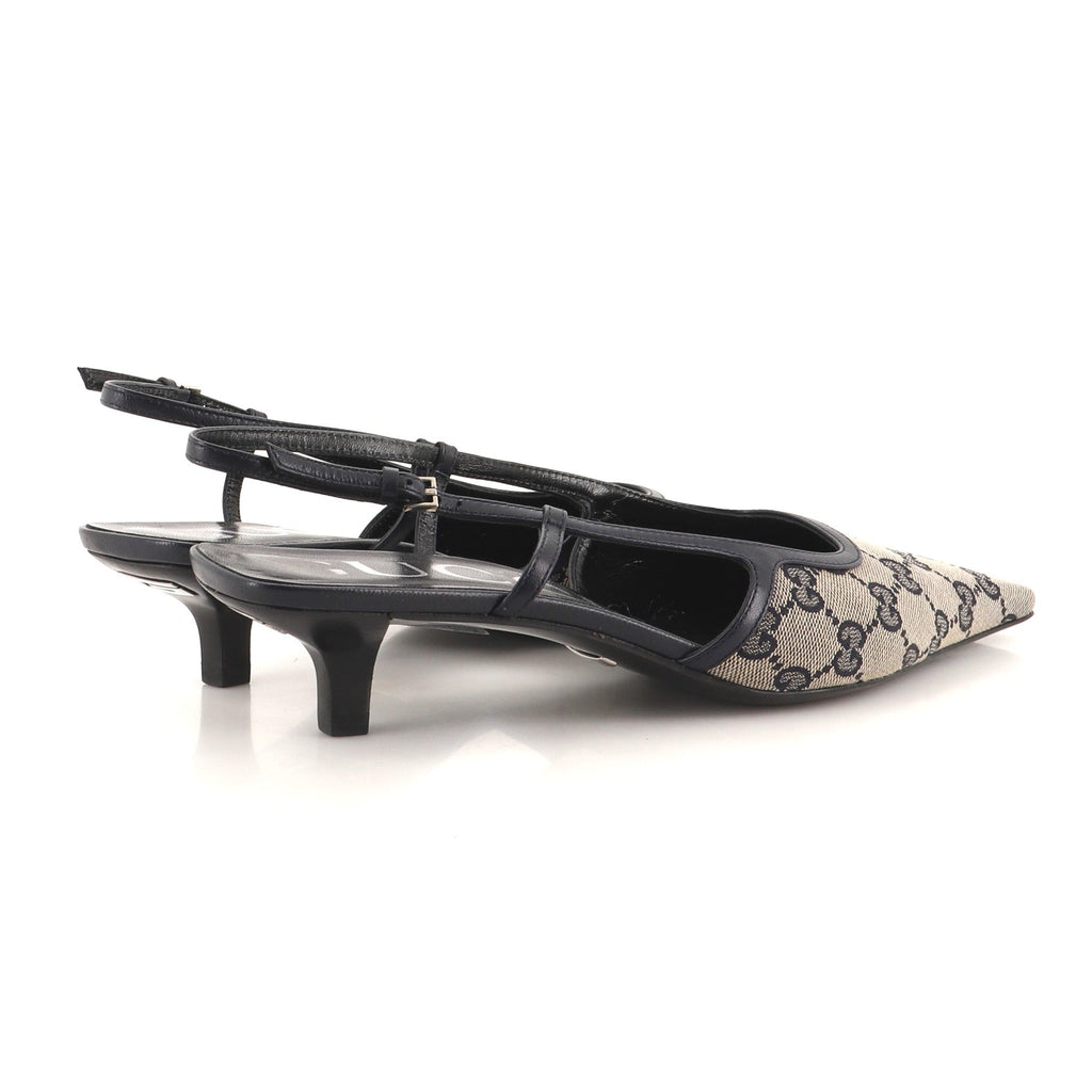 Women's Aria Slingback Pumps GG Canvas 75