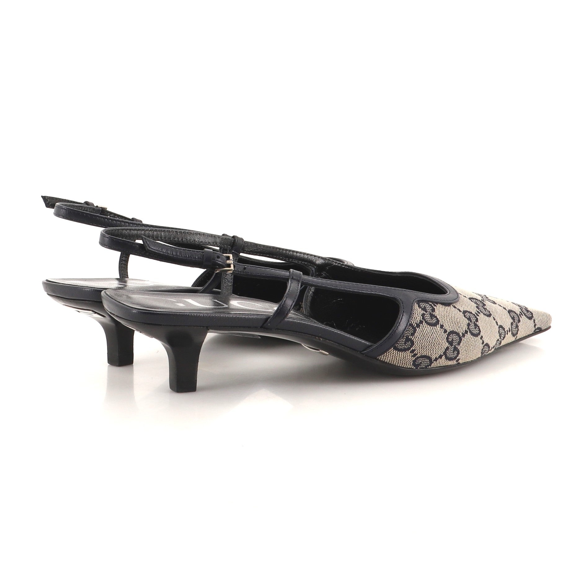 Women's Aria Slingback Pumps GG Canvas 75