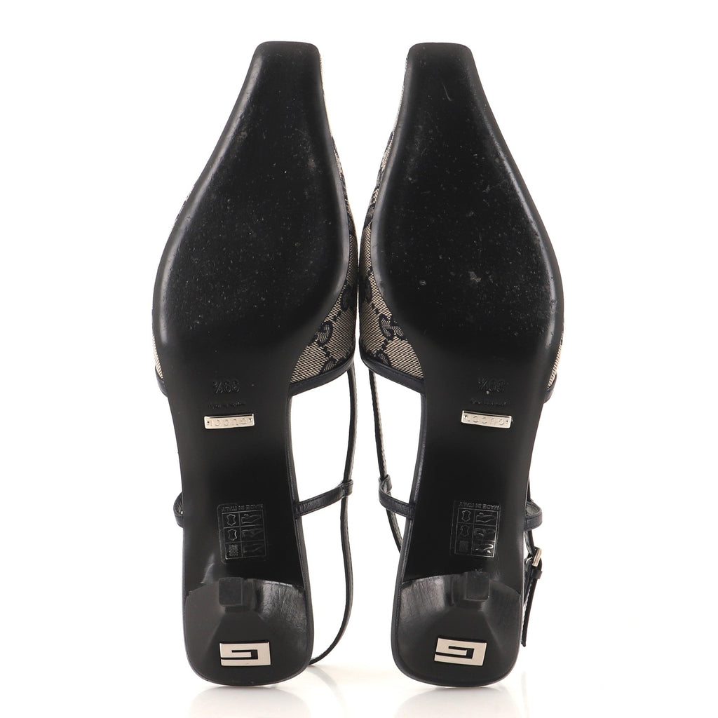 Women's Aria Slingback Pumps GG Canvas 75