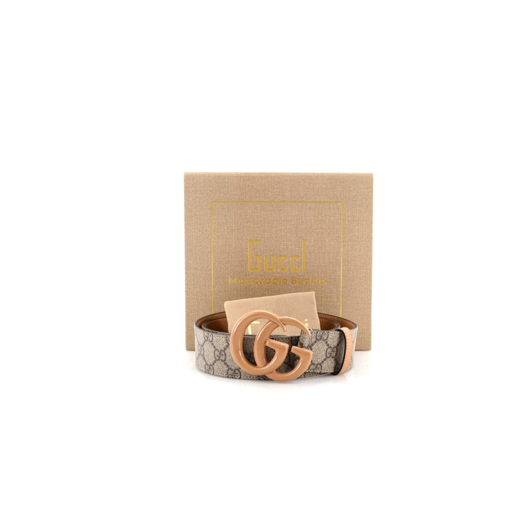 GG Marmont Belt GG Coated Canvas and Leather Wide 75