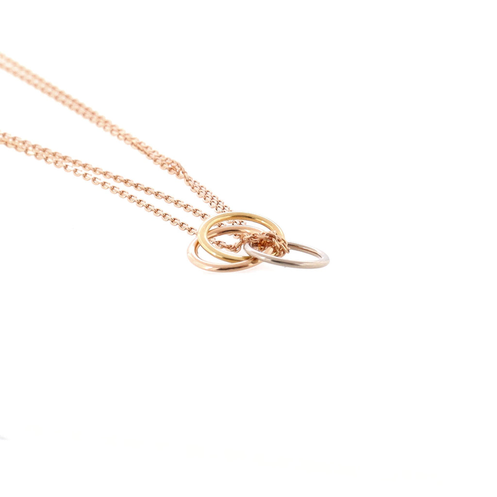 Trinity Choker Necklace 18K Tricolor Gold