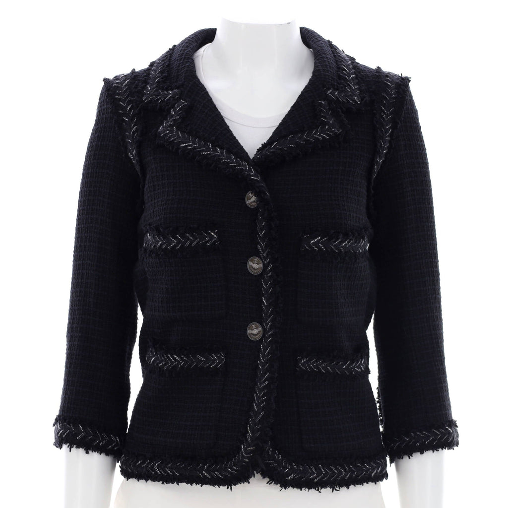 Women's Double Breasted Four Pocket Jacket Tweed