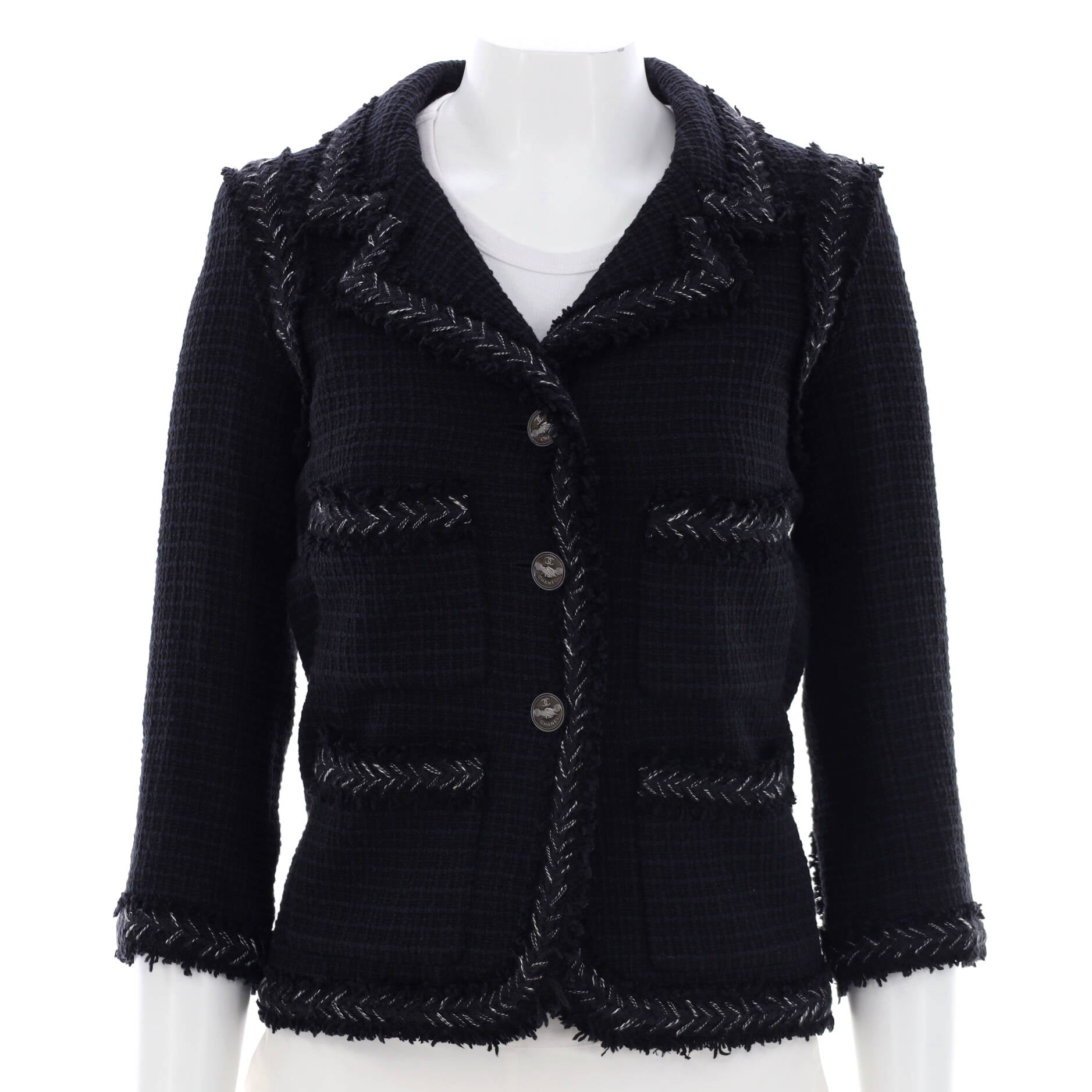Women's Double Breasted Four Pocket Jacket Tweed