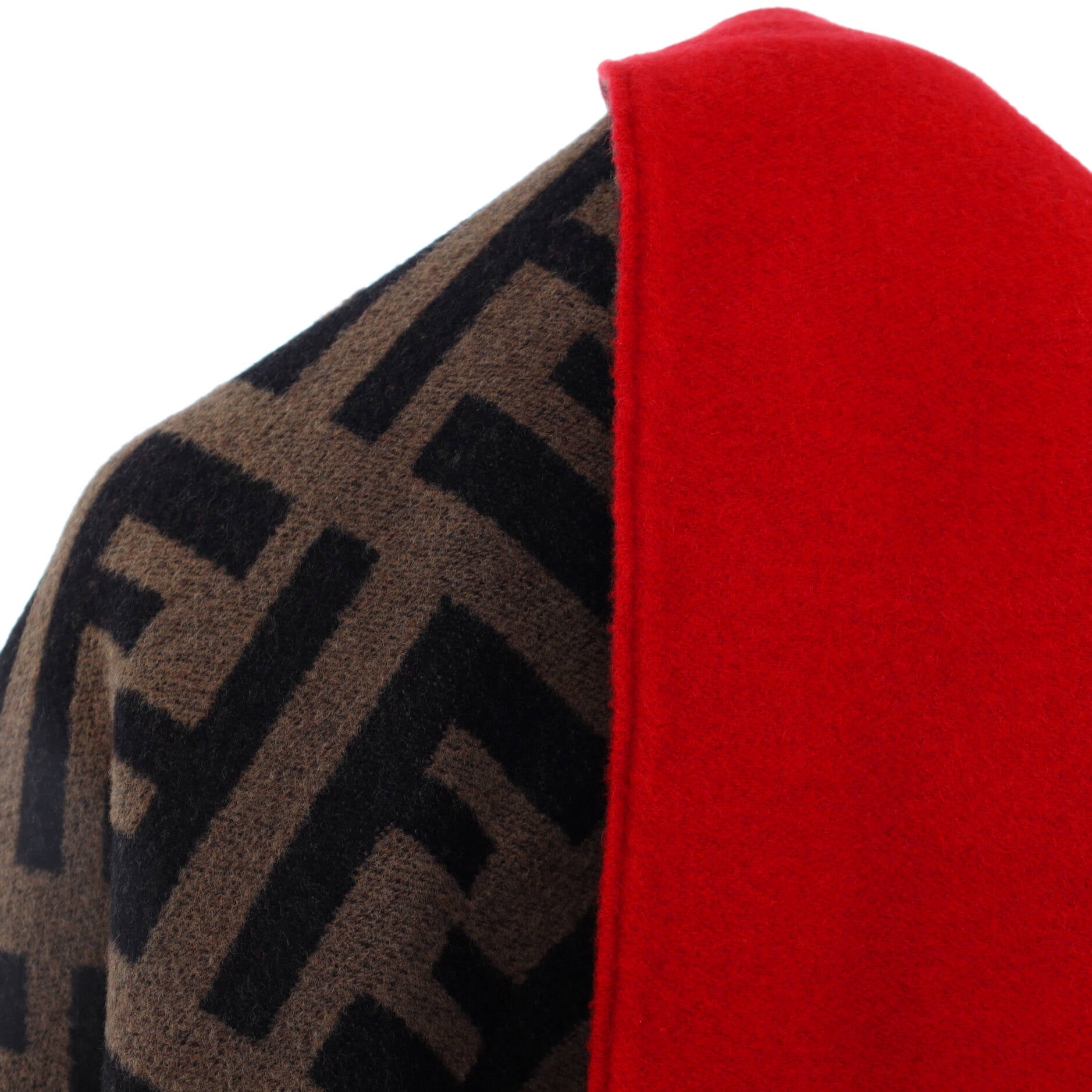 Women's Fringe Reversible Poncho Wool and Cashmere