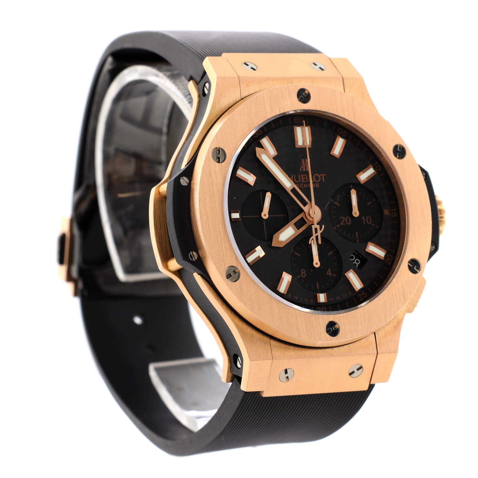 Big Bang Chronograph Automatic Watch Rose Gold and Rubber 44