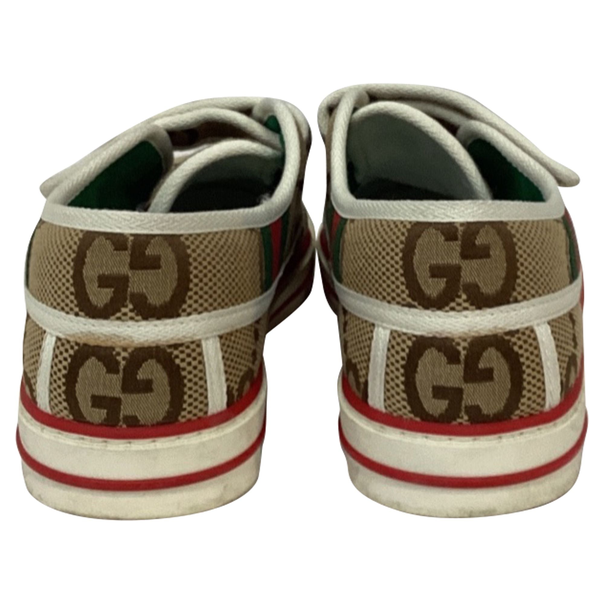 Gucci Tennis 1977 Velcro Closure Sneakers in Brown Canvas