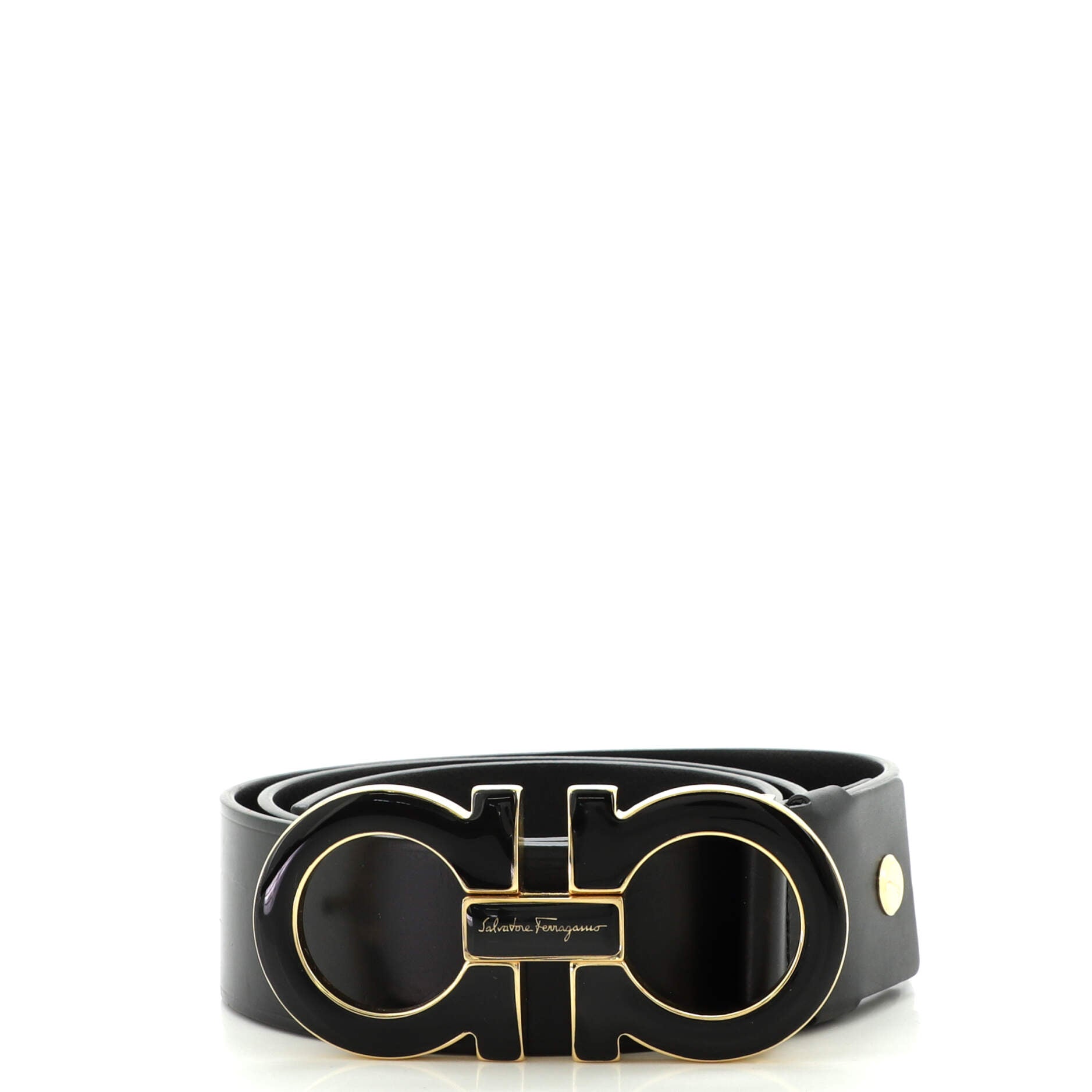 Gancini Belt Leather Wide 95